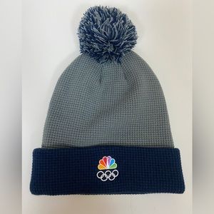 NIKE NBC Olympic 5 Ring Logo Pom Beanie Adult Unisex One Size NWOT